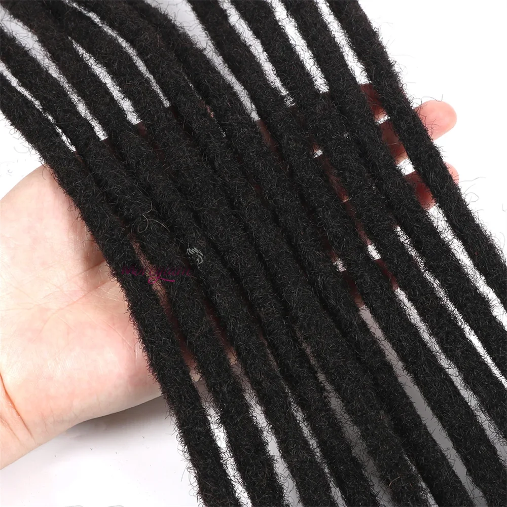 8 10 12 inch Dreadlock Extensions For Men/Women Afro Kinky Straight 100% Human Hair Handmade Loc Extensions Hair Braids Crochet Beauty hair & fashionfj