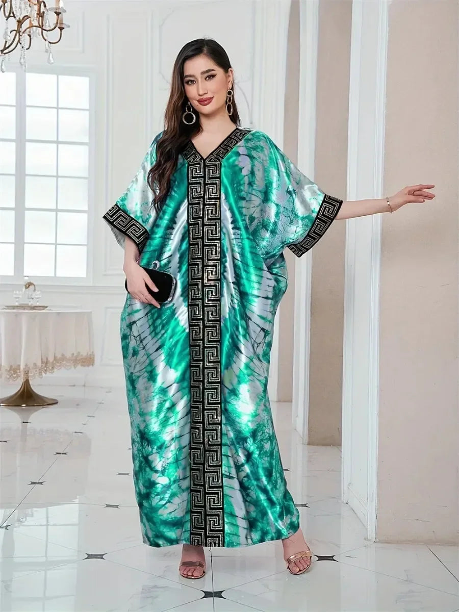 Customized Abayas For Women Dubai Luxury African Muslim Fashion Caftan Marocain Evening Party Dresses Boubou Robe Djellaba Femme Beauty hair & fashionfj