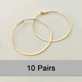 14K Gold Filled Flattened Wire Hoop Earrings Gold Jewelry Gold Hoop Earrings Brincos Pendientes Oorbellen Boho Women Earrings