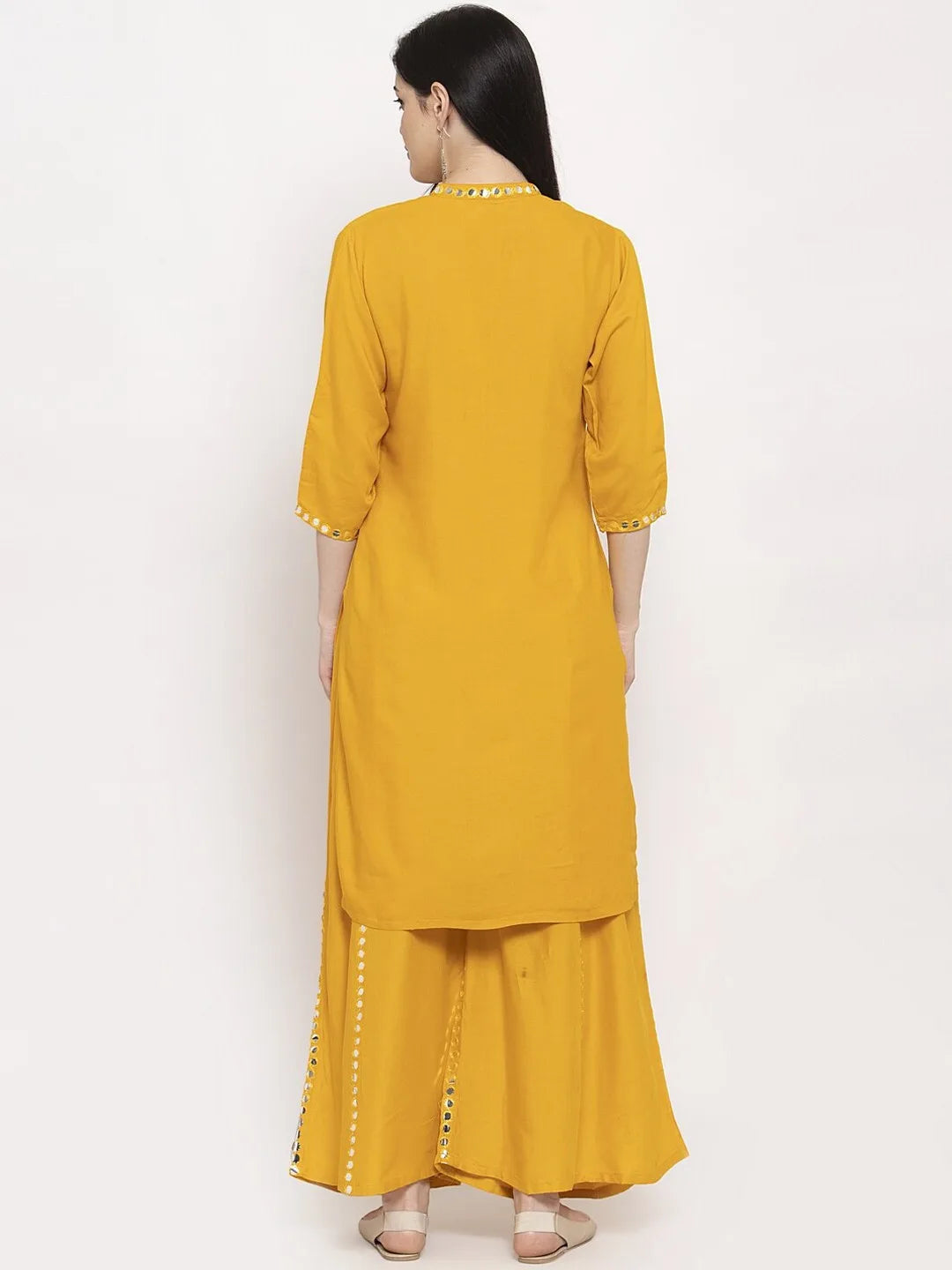 Indian Saree Long Cotton Silk Yellow Ethnic Style Thin Breathable Top Pants Scarf Indian Sari Traditional Indian Clothing Set Beauty hair & fashionfj