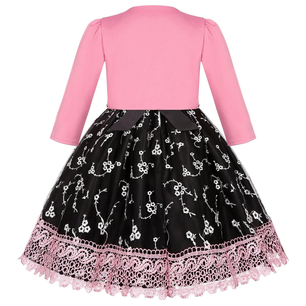 Girls Elegant Dresses Girls Princess Dress Flower Embroidery Luxury Gown Kids Piano Performance Dress Weddings Birthday Dress Beauty hair & fashionfj