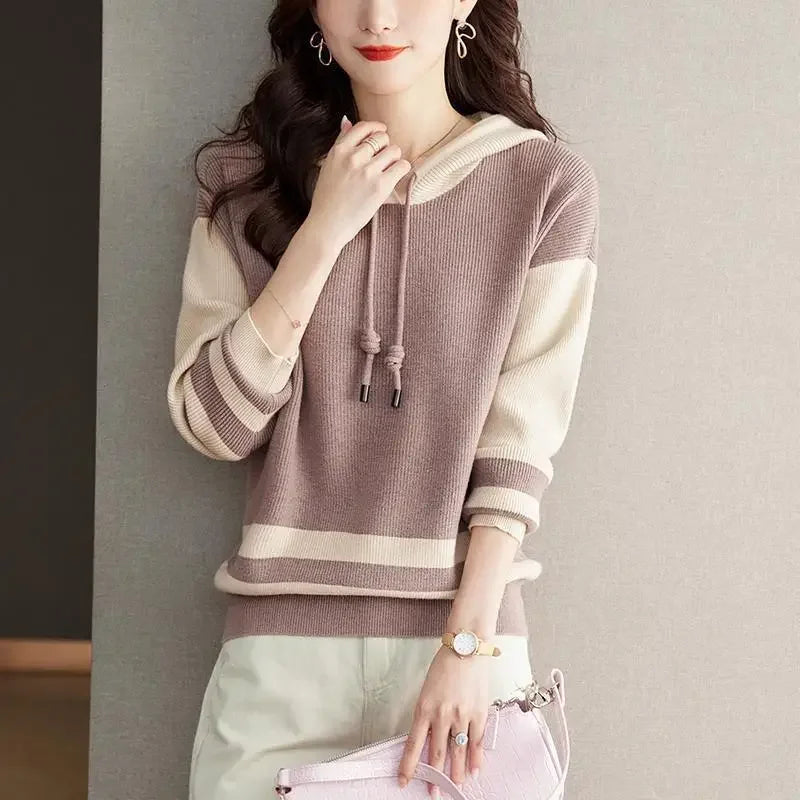 Basic Women's Hooded Sweatshirts Korean Hoodies Long Sleeve Female Top New In Matching Essential Y 2k Vintage Cheap High Quality Beauty hair & fashionfj