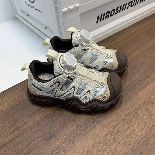 Children Casual Sneakers for Boys 2025 Summer New Fashion Korean Style Soft Anti-slippery Versatile Chic Air-mesh Sports Shoes