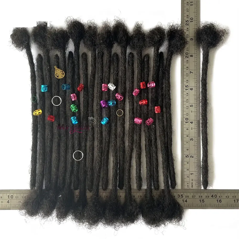 8 10 12 inch Dreadlock Extensions For Men/Women Afro Kinky Straight 100% Human Hair Handmade Loc Extensions Hair Braids Crochet Beauty hair & fashionfj