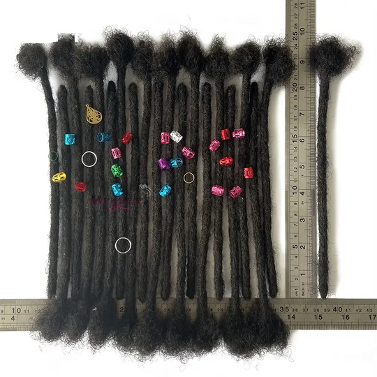 8 10 12 inch Dreadlock Extensions For Men/Women Afro Kinky Straight 100% Human Hair Handmade Loc Extensions Hair Braids Crochet Beauty hair & fashionfj