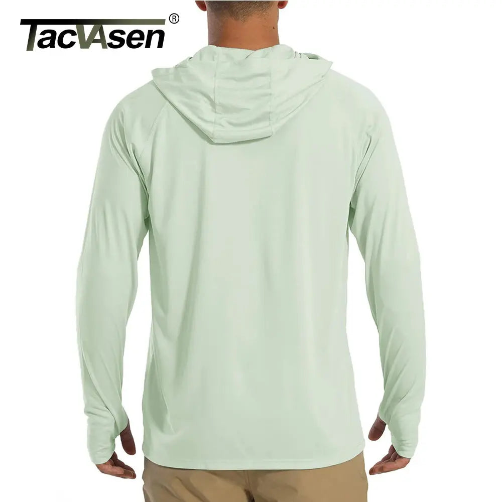 TACVASEN Sun Protection T-Shirts Mens Long Sleeve Hoodie Casual UV-Proof T-Shirts Breathable Lightweight Quick Dry T shirts Male Beauty hair & fashionfj