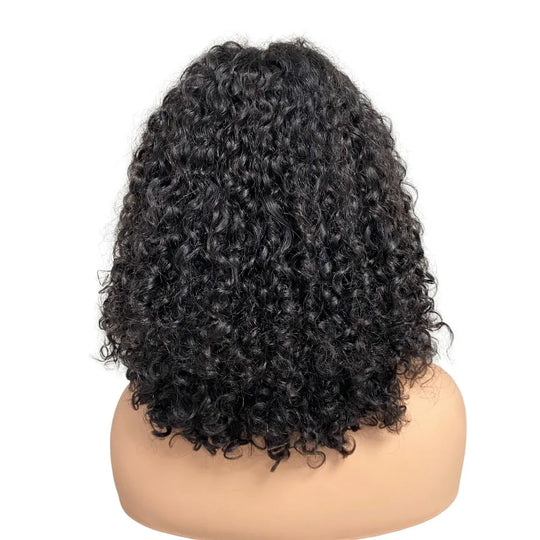 Brazilian Kinky Curly Hair Wigs 13x4 Transparent Lace Frontal Wigs Glueless Human Hair for Women 200% Density Pre Plucked