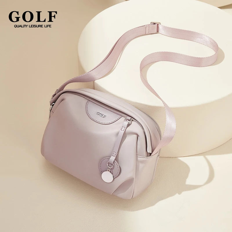 GOLF Women Cross Body Bags Shoulder Messenger Sling Bag Vintage Elegant Wallet Youth Women's Bags Mini Crossbody Bag Cute Pink