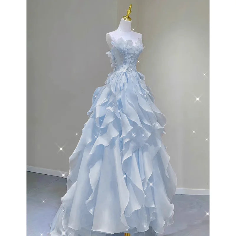 Ele Evening Gown Women's 2024 New Adult Ceremony High-End Luxury Small ence aduation Banquet Art Exam Host Beauty hair & fashionfj