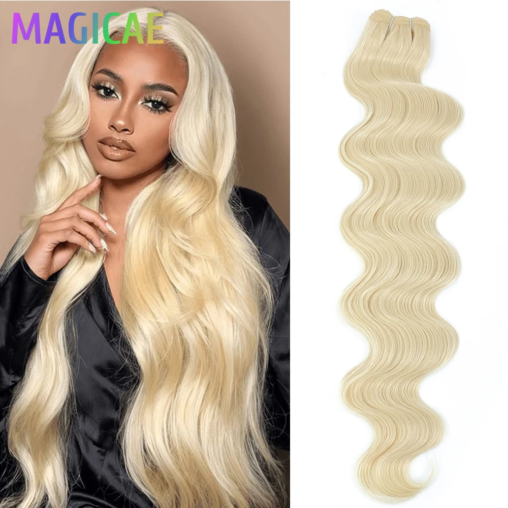 30Inches Red Burgundy High Temperature Soft Sliver White 613 Natural Fiber Hair Extensions GREY Bio Body Wave Hair Weave Bundles