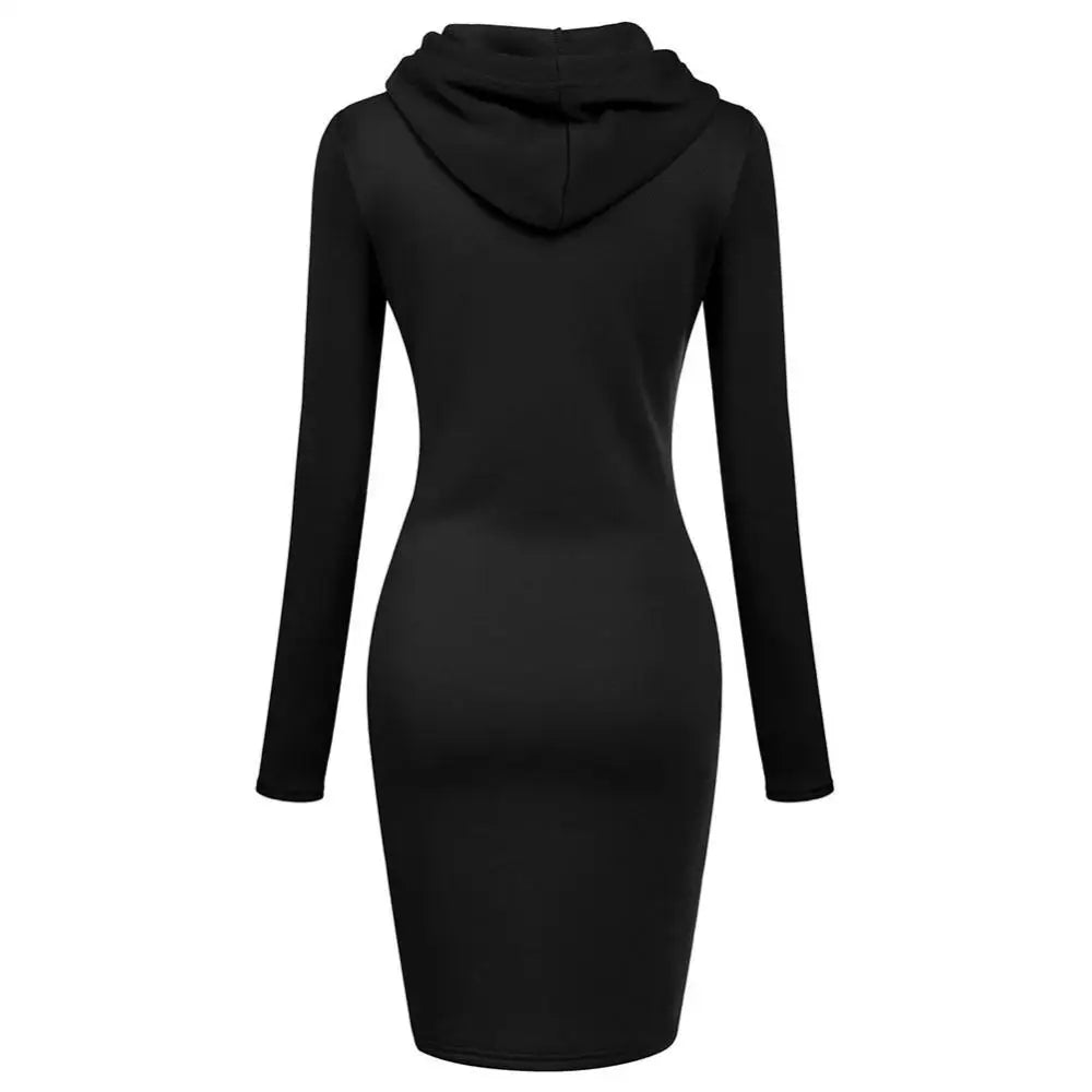 Ladies Dress Autumn Women Hooded Dresses Hoodies Women Sweatshirts Women Hoodies Dress Tops Ladies Clothing Beauty hair & fashionfj