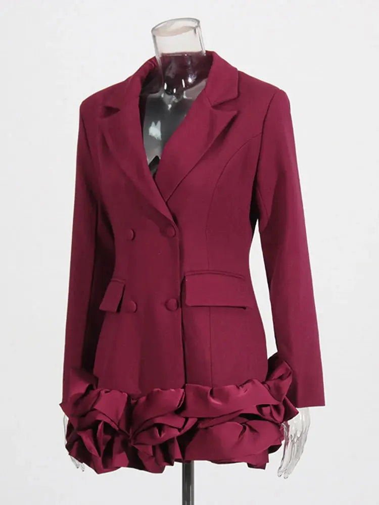 TWOTWINSTYLE Hit Color Designer Dresses For Women O Neck Long Sleeve High Waist Temperament Elegant Mini Dress Female Fashion Beauty hair & fashionfj