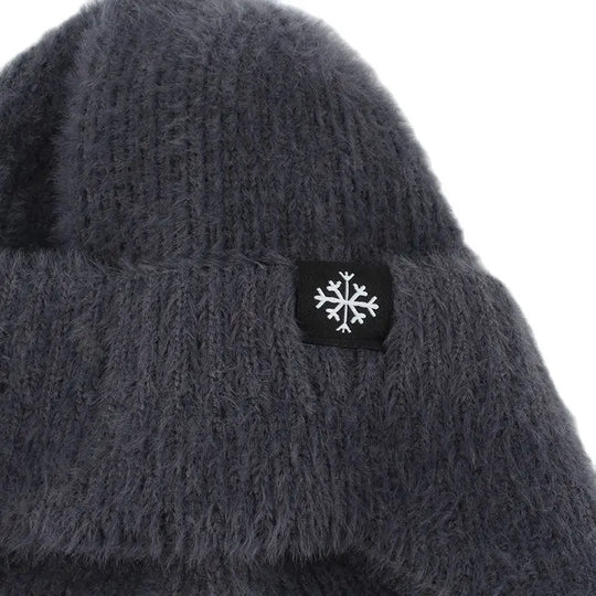 Soft Warm Winter Hats For Women Faux Fur Knitted Hat Outdoor Ears Protection Plush Beanie Bonnet Fashion Street Hip Hop Cap
