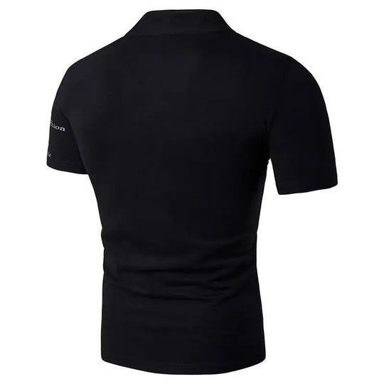 Men Slim Fit Summer Fashion Stand Collar Sport T Shirt . Beauty hair & fashionfj