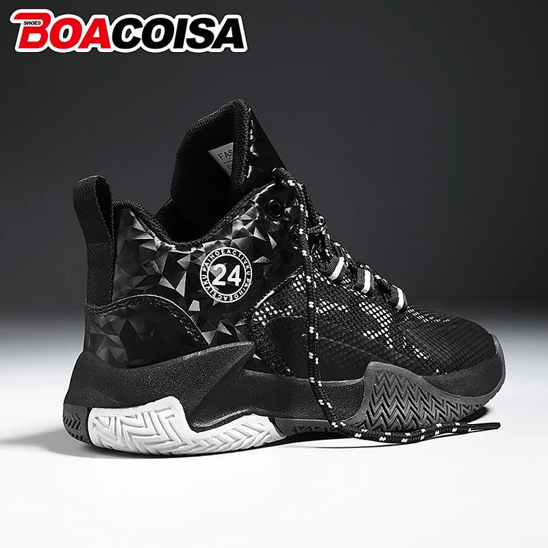 Basketball for Kids Boys Shoes Sneakers Non-slip Sport Running Outdoor Breathable Student School Walking Shoes Children