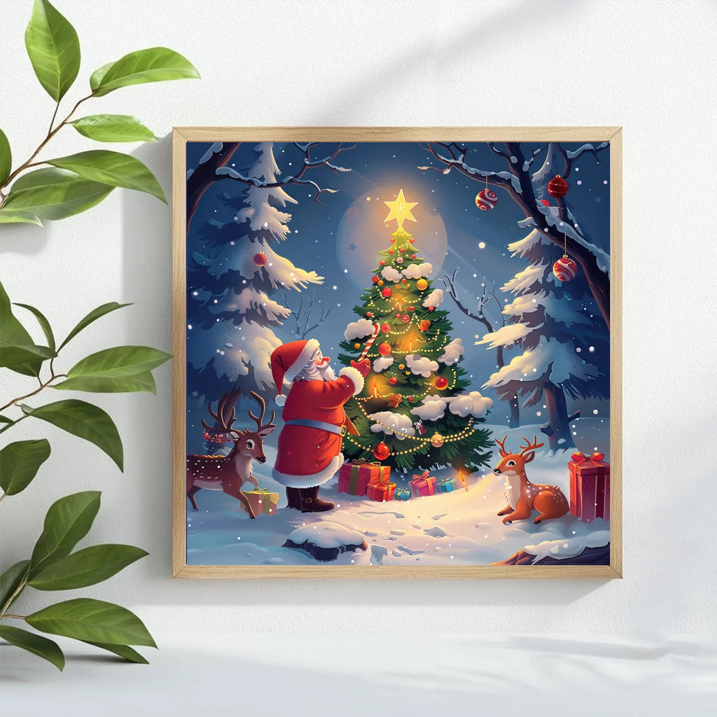 Christmas tree 40X40CM/15.74inch cross stitch Kit diy 11CT/14CT Embroidery crafting supplies embroidered kit hanging