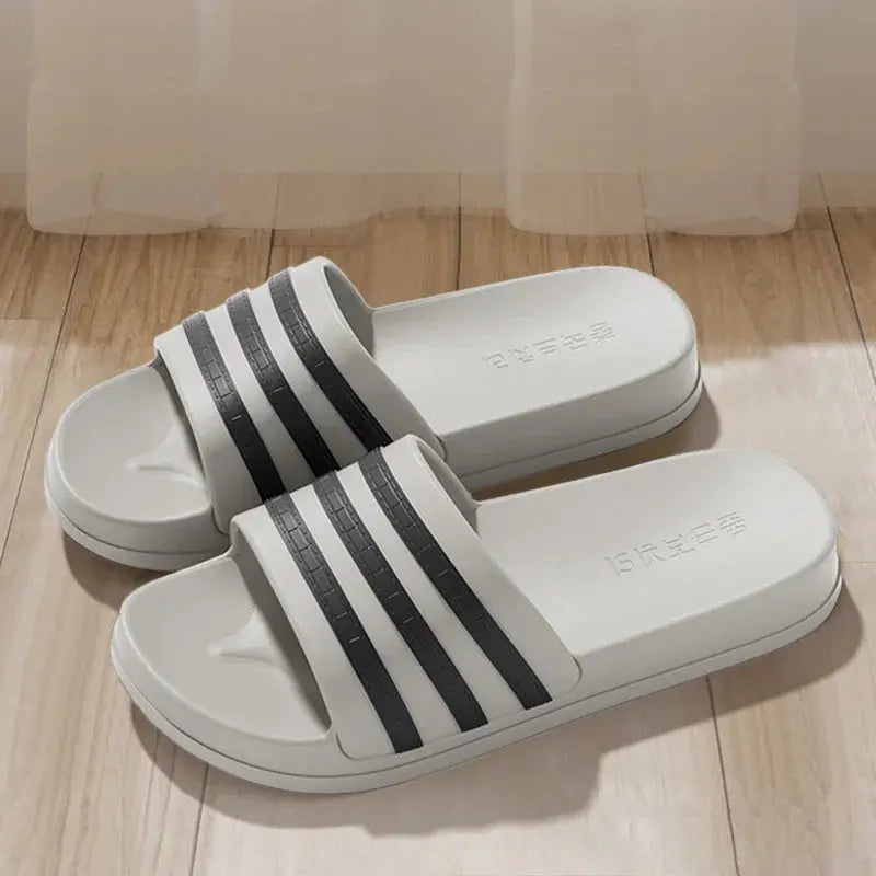 Cold slippers for women in summer, fashionable outerwear for couples, thick soled, non slip, one line mop, bathroom slippers Beauty hair & fashionfj