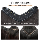 WIGSIN 22Inch Synthetic V-shaped Layered 4 Clips Long Straight Hair Extension Fashion Invisible Hairpiece Wig for Women Beauty hair & fashionfj