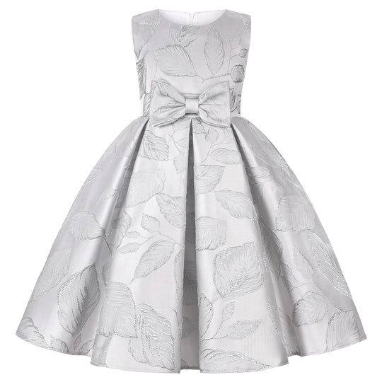 2025 New holiday party children's dress Children's puffy sleeve dress bow princess dress sold well Beauty hair & fashionfj