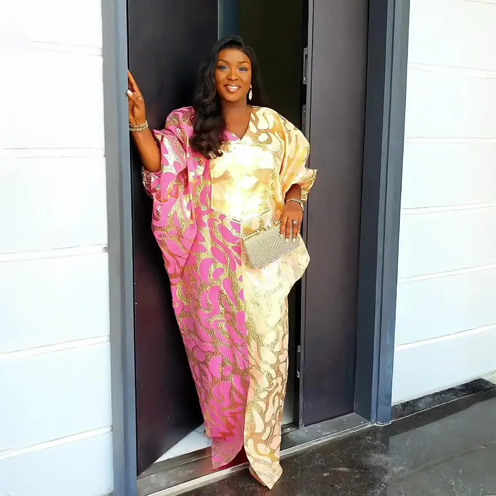 New Arrival african dresses for woman jacquard elegant african dresses Plus Size turkey dresses for women luxury Beauty hair & fashionfj