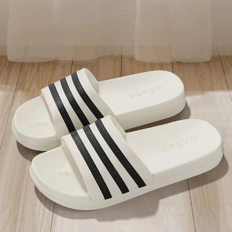 Cold slippers for women in summer, fashionable outerwear for couples, thick soled, non slip, one line mop, bathroom slippers Beauty hair & fashionfj