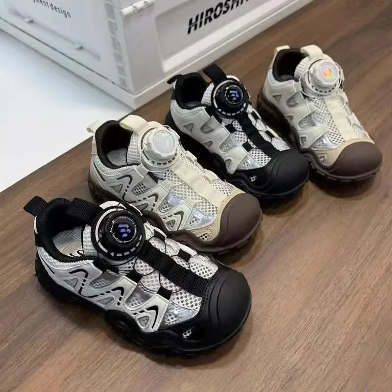 Children Casual Sneakers for Boys 2025 Summer New Fashion Korean Style Soft Anti-slippery Versatile Chic Air-mesh Sports Shoes
