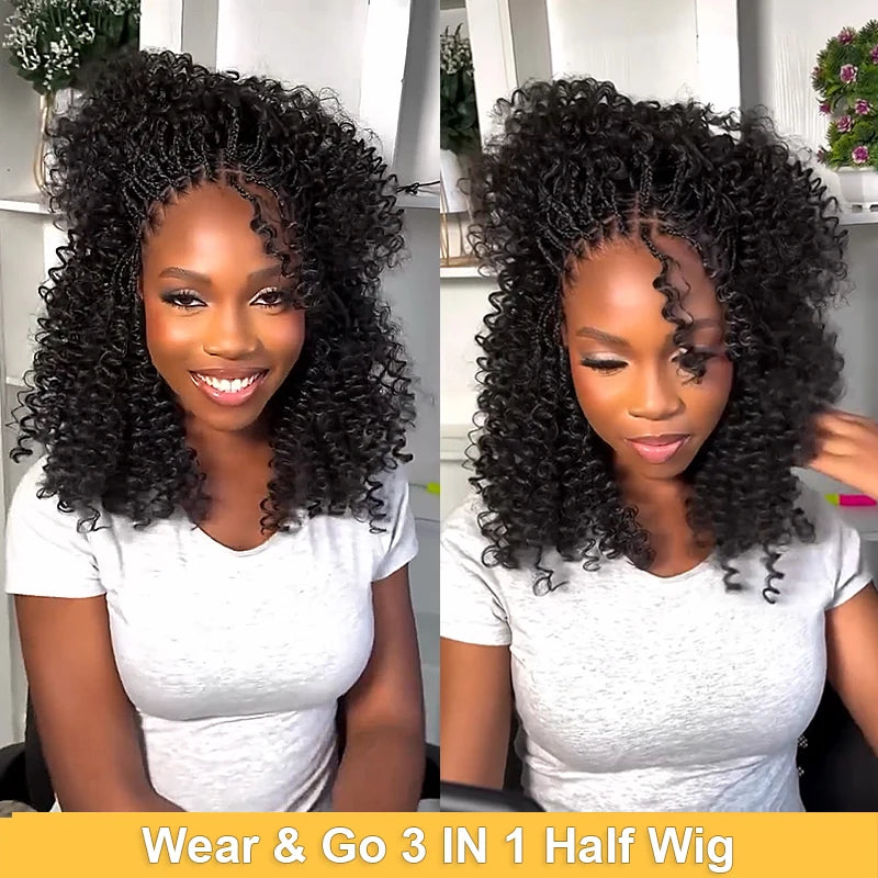 1b30 Highlight Half wig wear and go 3in1 Headband Wigs Human Hair Water Wave Wigs 100% Hair Curly wig Deep Wave Human Hair Wig