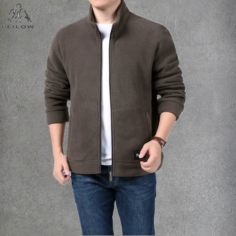 Plus Size 7XL 8XL Fleece Jacket Men Thermal Tactical Windbreaker Coat Autumn Softshell Hiking Camping Winter Jacket Men Clothing