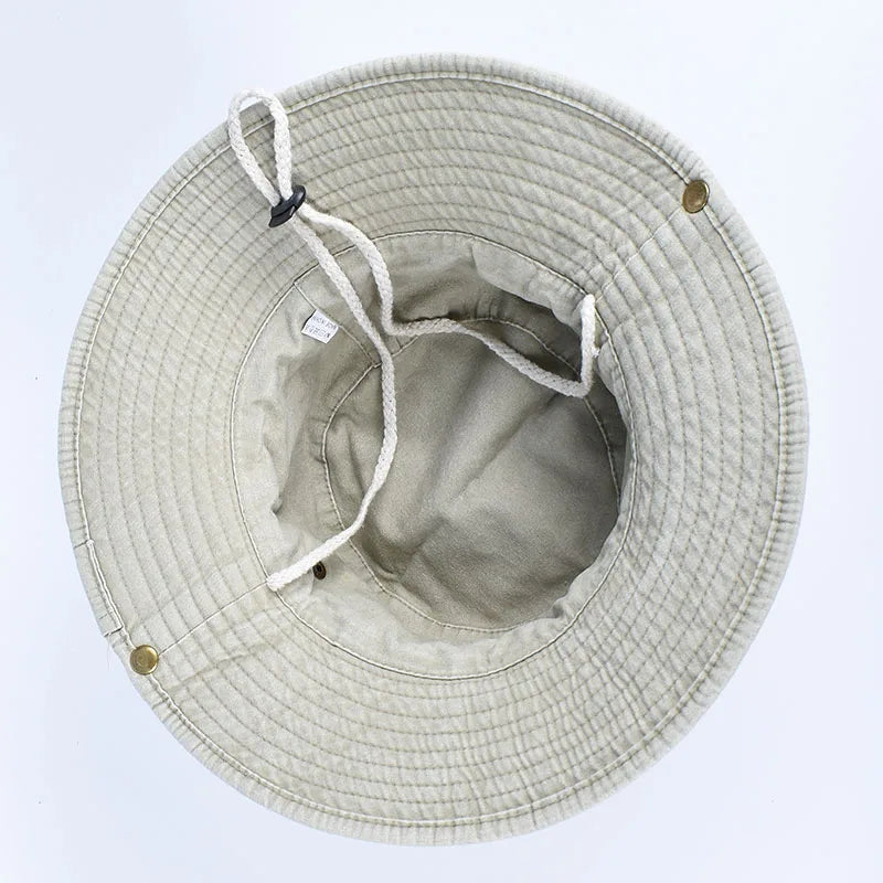 Summer Bucket Hats 2025 Outdoor Sun Hat Woman Solid Cotton Wide Brim UV Protection Men's Panama Hat Beach Fisherman Fishing Cap Beauty hair & fashionfj