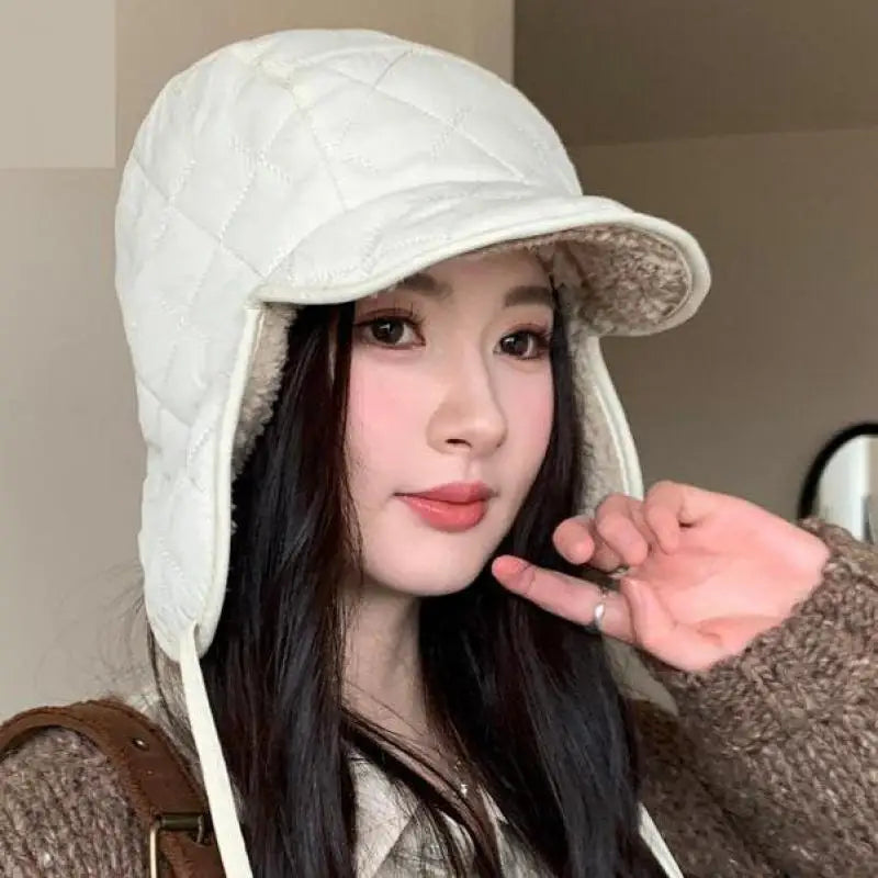 Winter Hats For Women Bomber Hats Windproof Keep Warm With Earflaps Thick Velvet Outdoor Cycling Headwear New