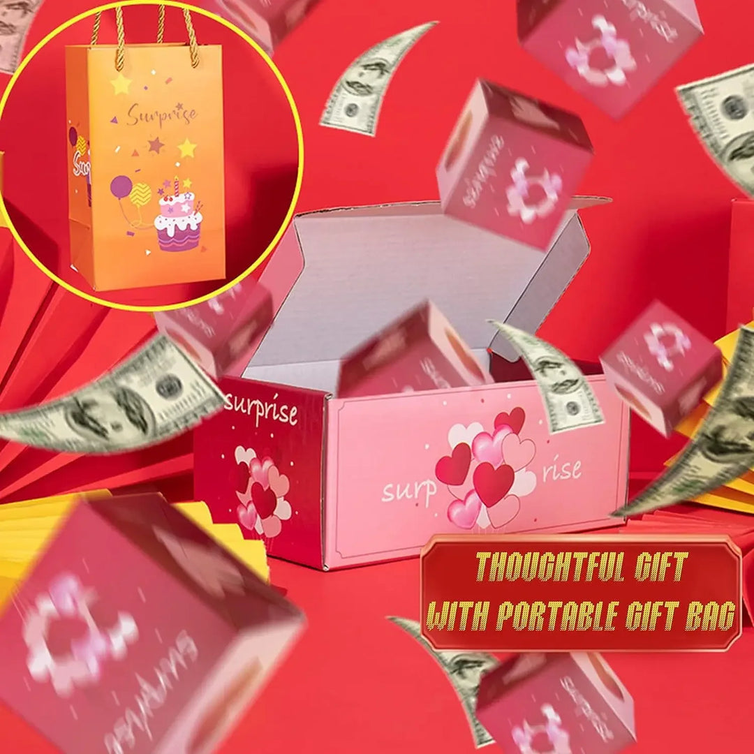 Christmas Gift Box DIY Folding Paper Box Money Pop Up Birthday Surprise Bounce Box Explosions Red Envelope Surpris Gift Box