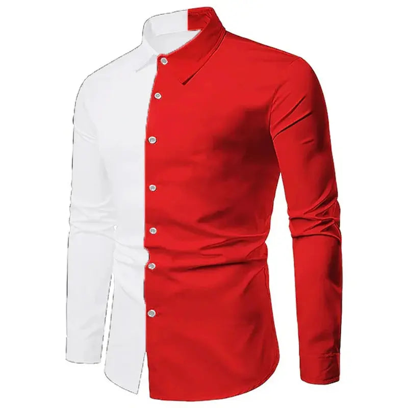 Fashion Pop Prom Party Night Club New Designer Long Sleeve Clothing Slim Button Lapel Men Tops Beauty hair & fashionfj