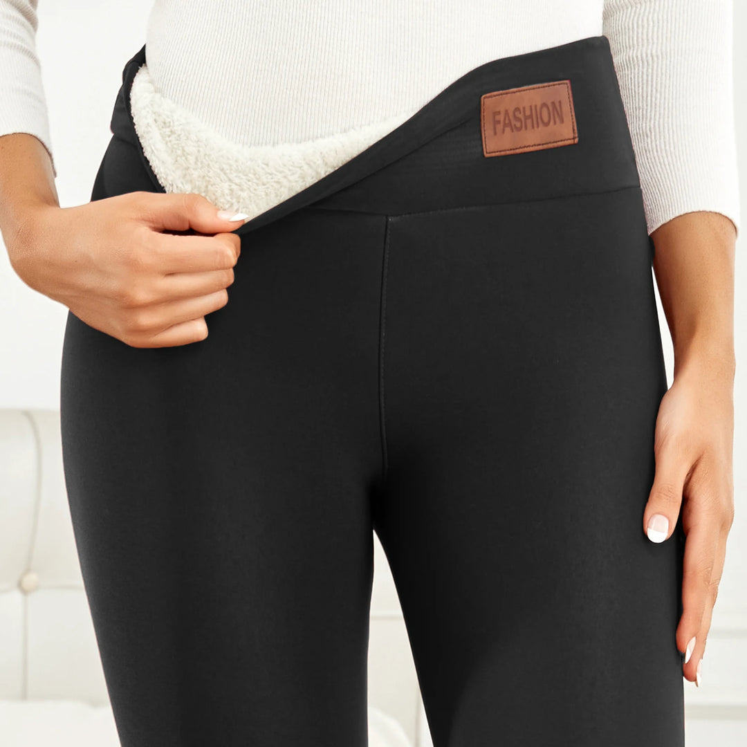 Winter Warm Leggings for Women Comfortable Thermal Soft Pants High Waist Solid Thick Velvet Leggings