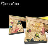 QSGFC Italian Sandals and Bags Matching Set 2025 Women Heel Party for Rose Gold Colour Wedding Bigger Size Thick Heel Shoes Beauty hair & fashionfj