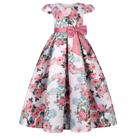 New Princess dress Large children's long dress Girl piano performance dress Festival party dress Beauty hair & fashionfj