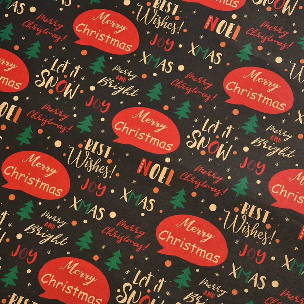 Christmas Wrapping Paper Merry Christmas Decoration Wrapping Gift Wrap Paper New year Vintage Scrapbooking DIY Cardmaking Crafts