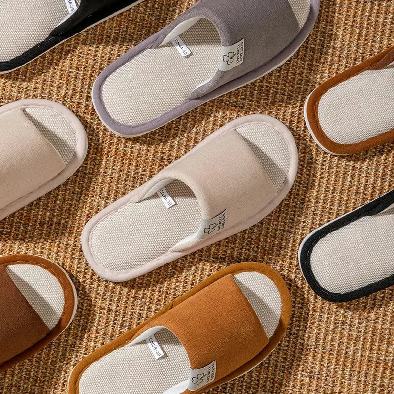 Slippers for Men，Non-Slip Soft-Soled Indoor House Slippers for Spring&Summer, All-Season Linen Home Comfortable Slippers Beauty hair & fashionfj