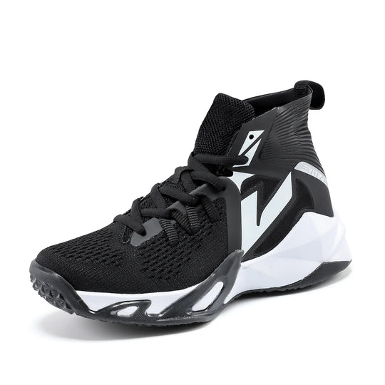Kids Basketball Shoes Sneakers Durable  Non-Slip Running Shoes Secure for Little Kids Big Kids and