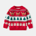 2024 Autumn New Style Euro-America Style Baby Sweater Children Clothing Boys Christmas Deer Jacquard Knitted Sweater