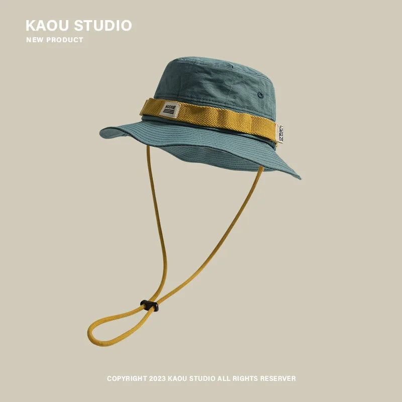 Outdoor Hiking Bucket Hats for Women Men Spring Summer Big Brim Fisherman Sun Protection Sun Hats Fashion Versatile Travel Cap Beauty hair & fashionfj