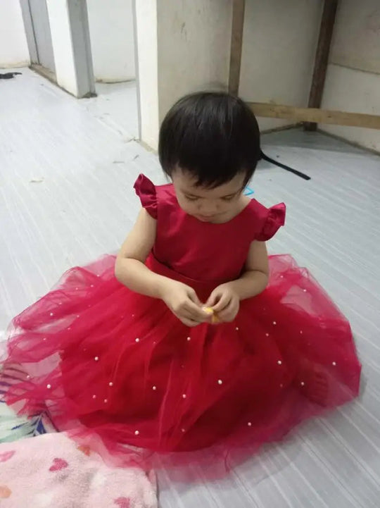 Toddler Girl Flower Birthday Tulle Dress Backless Bow Wedding Gown 1-8Y Kids Party Wear Princess Dress Baby Girl Bowknot Dresses Beauty hair & fashionfj