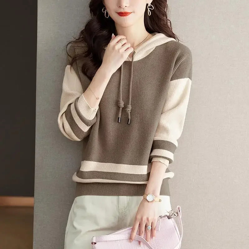 Basic Women's Hooded Sweatshirts Korean Hoodies Long Sleeve Female Top New In Matching Essential Y 2k Vintage Cheap High Quality Beauty hair & fashionfj