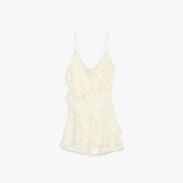 Glitter Flounce Mini Dress Woman Cinched Waist Sleeveless A-Line Halter Dresses Sexy Chic Women&