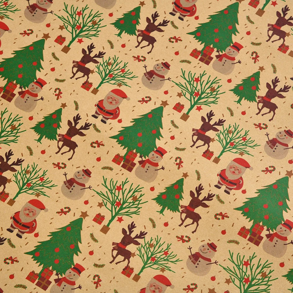 Christmas Wrapping Paper Merry Christmas Decoration Wrapping Gift Wrap Paper New year Vintage Scrapbooking DIY Cardmaking Crafts