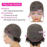 Pixie Cut Wig Transparent Lace Front Human Hair Wig Short Kinky Curly Bob Wigs Brazilian Water Wave Human Hair Wigs For Women Beauty hair & fashionfj