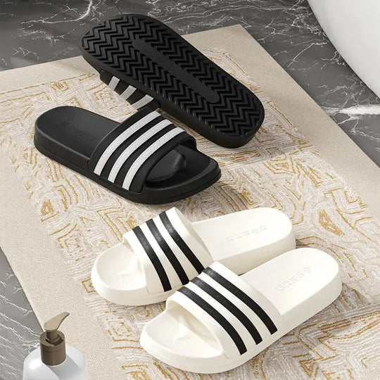 Cold slippers for women in summer, fashionable outerwear for couples, thick soled, non slip, one line mop, bathroom slippers Beauty hair & fashionfj
