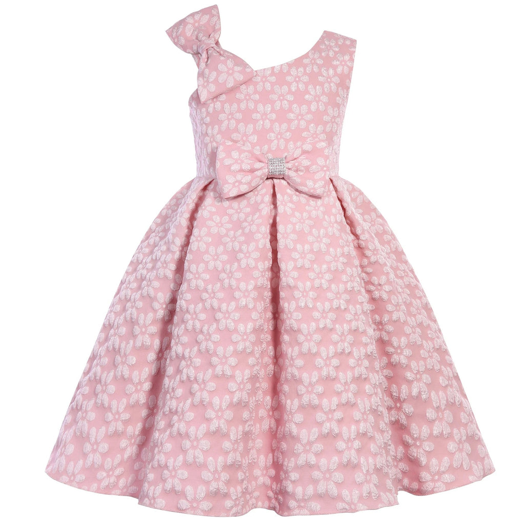 Foreign Trade Children's Clothing Girls Dresses Princess Slant Shoulder Bow Sequins Dress High-End Sleeveless Little Girl Presen Beauty hair & fashionfj