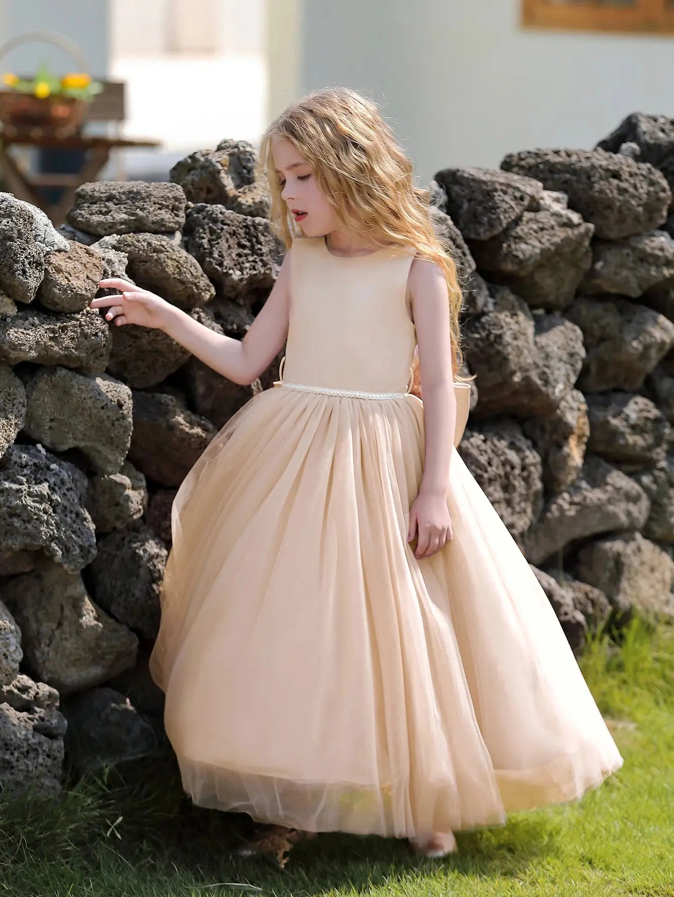 Formal Birthday Party Dress for Teenage Girls New Design Big Bow Tulle Dresses Kids Princess Prom Pageant Ball Gown Size 5-12y Beauty hair & fashionfj