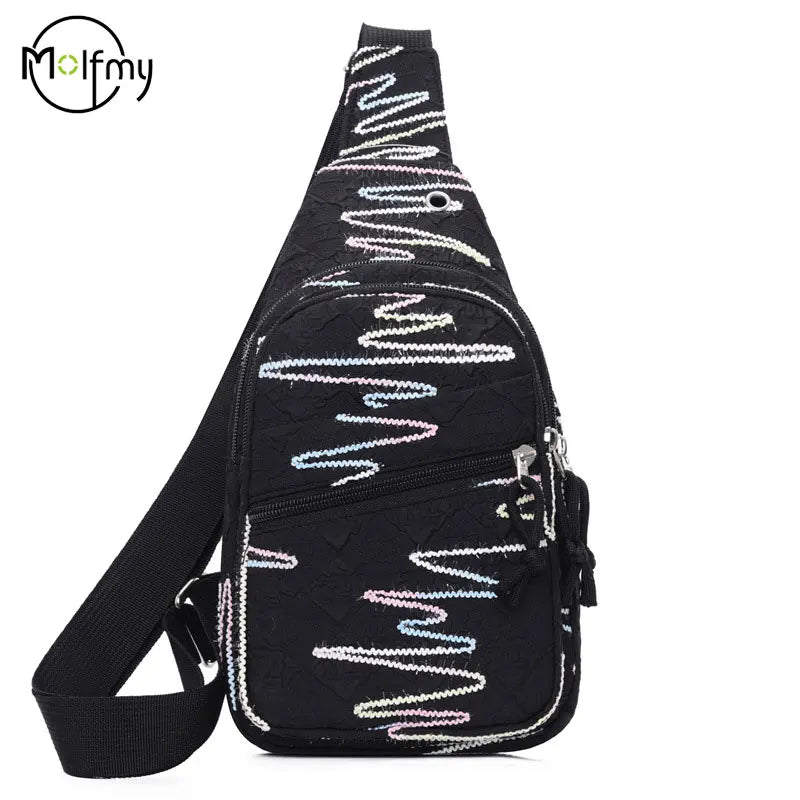 Crossbody Sling Backpack for Women Colorful Chest Bags Fashion Daypack Crossbody for Travel Sport Casual Tote Handbag Backpack