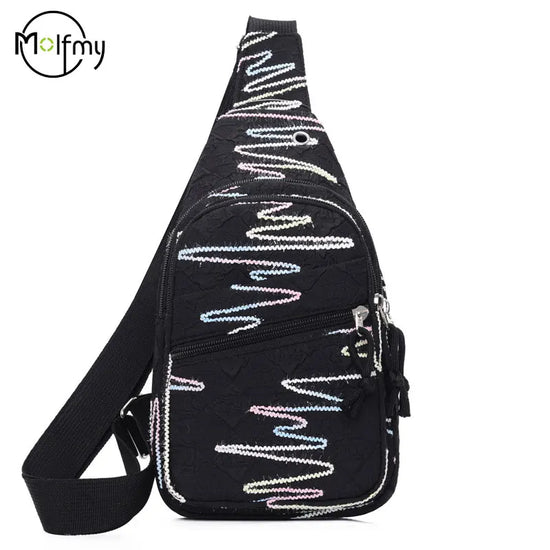 Crossbody Sling Backpack for Women Colorful Chest Bags Fashion Daypack Crossbody for Travel Sport Casual Tote Handbag Backpack